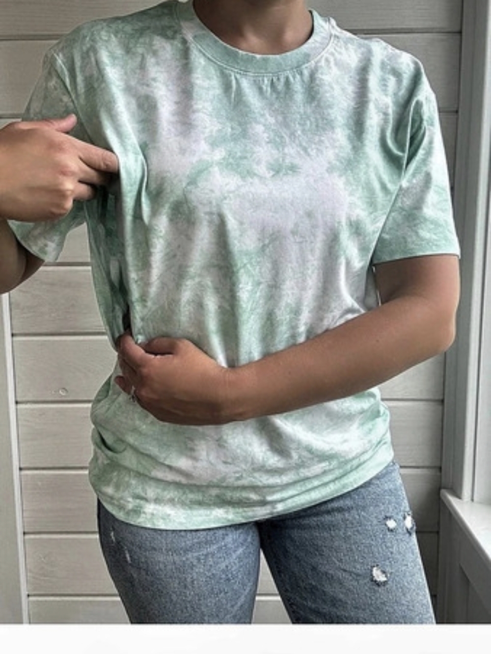 Tie-Dye Nursing Shirt With Hidden Zippers